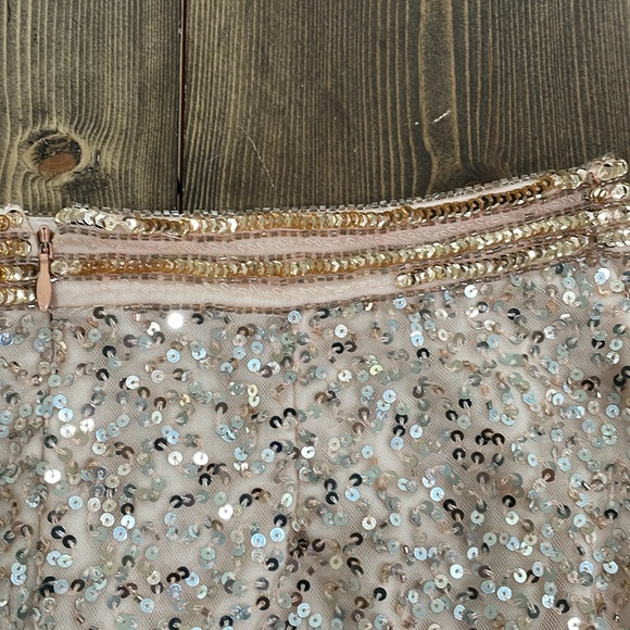 🌟4x Host Pick🌟Rachel Allan Rose Gold Sequin Two Piece Dress - Picture 6 of 16